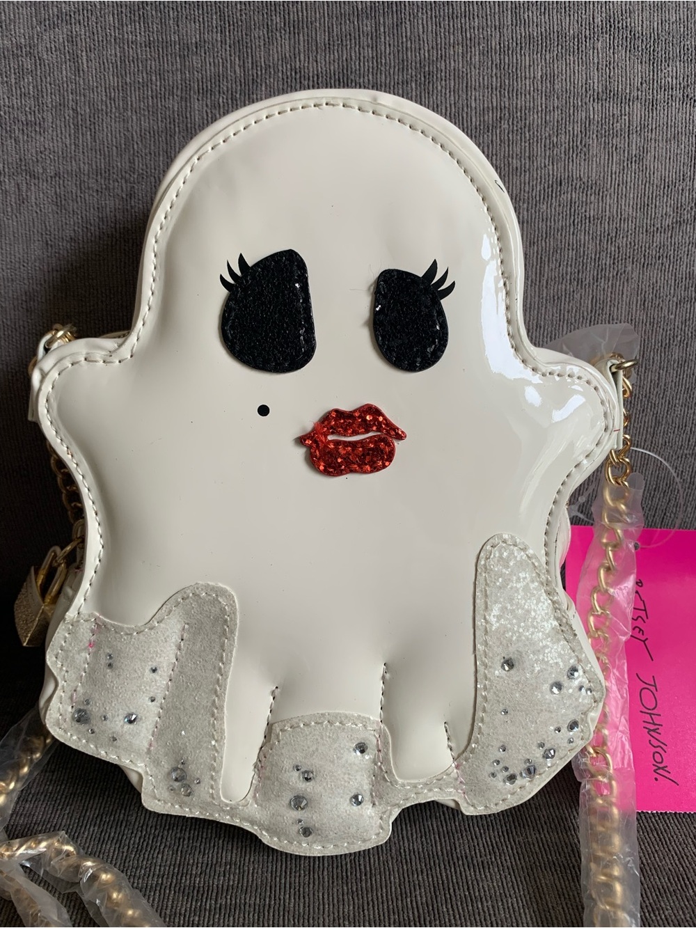 Betsey Johnson Kitsch Ghost girl Crossbody Halloween Bag NWT - Picture 2 of 9